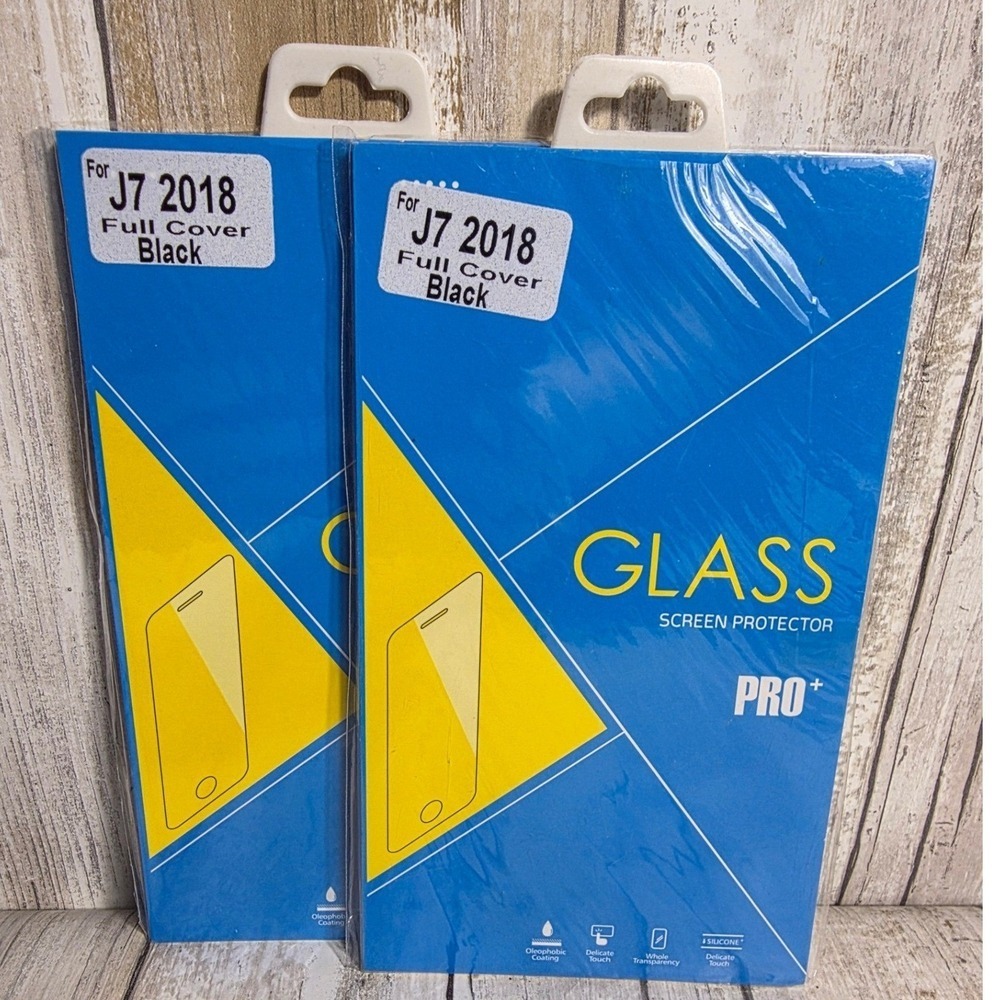 Samsung Galaxy J7 2018 Tempered Glass Screen Protector Full Cover Black 9H 0.3mm